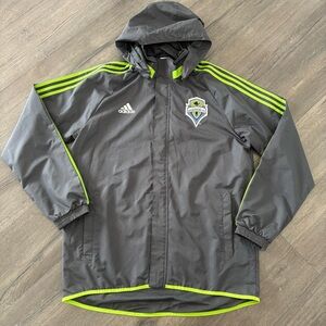 Adidas Seattle Sounders Jacket XBOX Logo Climaproof Size L Windbreaker